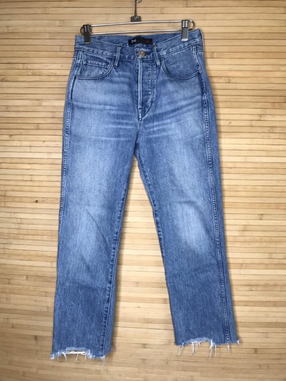 3x1 Jeans Shelter Austin Crop High Rise in Byrd Size 25 Chewed Hem